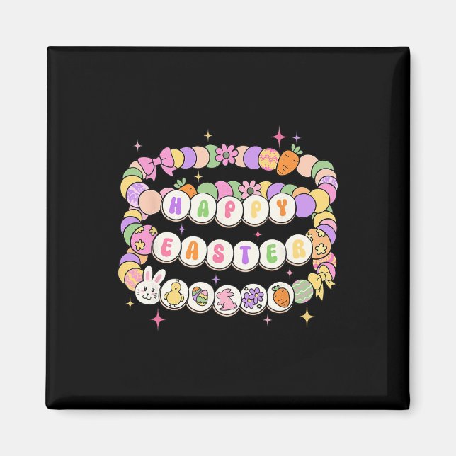 Aimant Bracelet d'amitié Pâques Lapin de Pâques Œuf  (Devant)