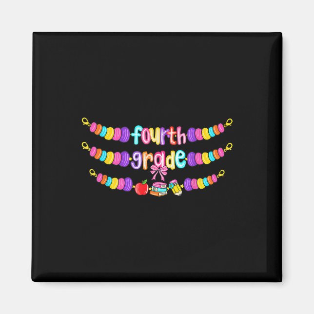Aimant Bracelet de rentrée scolaire 4e année enseignant f (Devant)