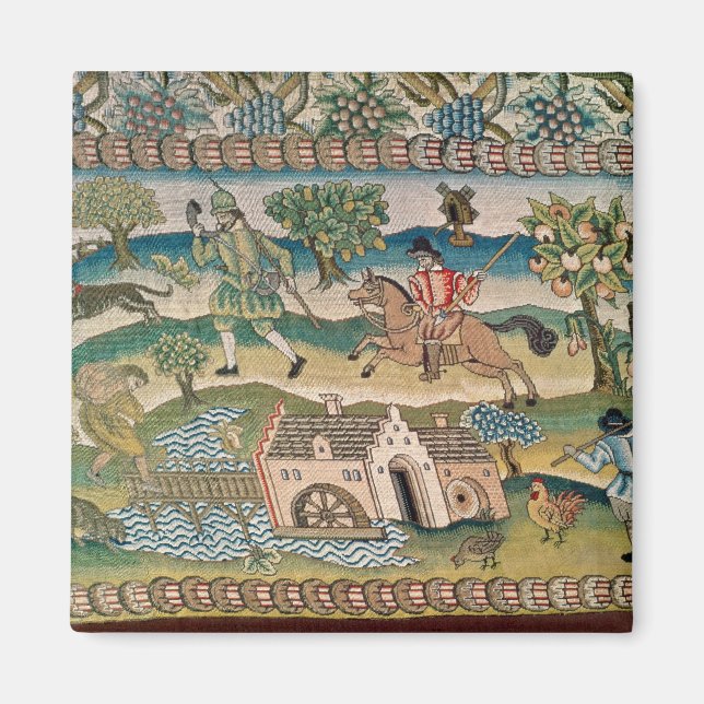 Aimant Bradford Table Carpet, détail des scènes de l rura (Devant)