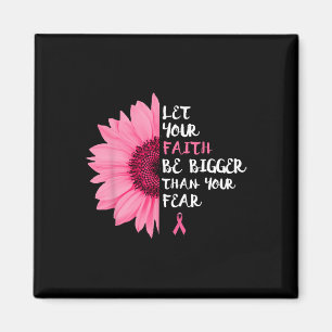 Aimant Braille Cancer Awareness Month Flower Pink Ribbon