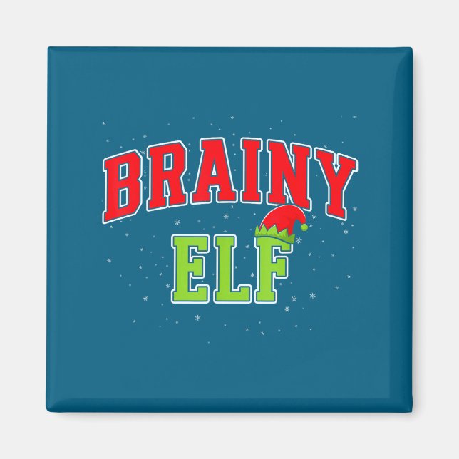 Aimant Brainy Elf Christmas Family Matching Group Xmas  (Devant)