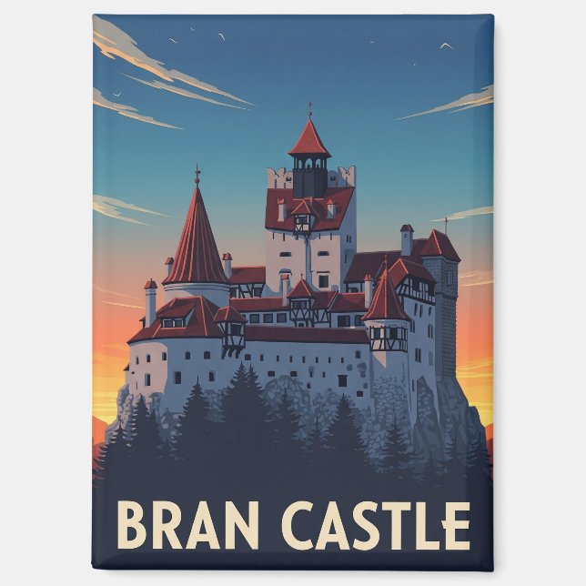 Aimant Bran Castle Romania Sunset (Recto)