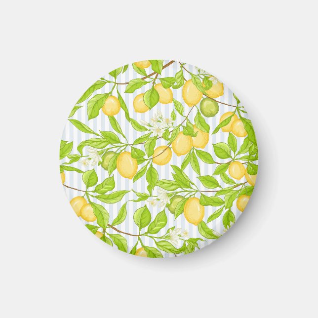 Aimant Branche de citronnier : Motif sans fil (Devant)