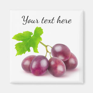 Aimant Branche de raisins rouges