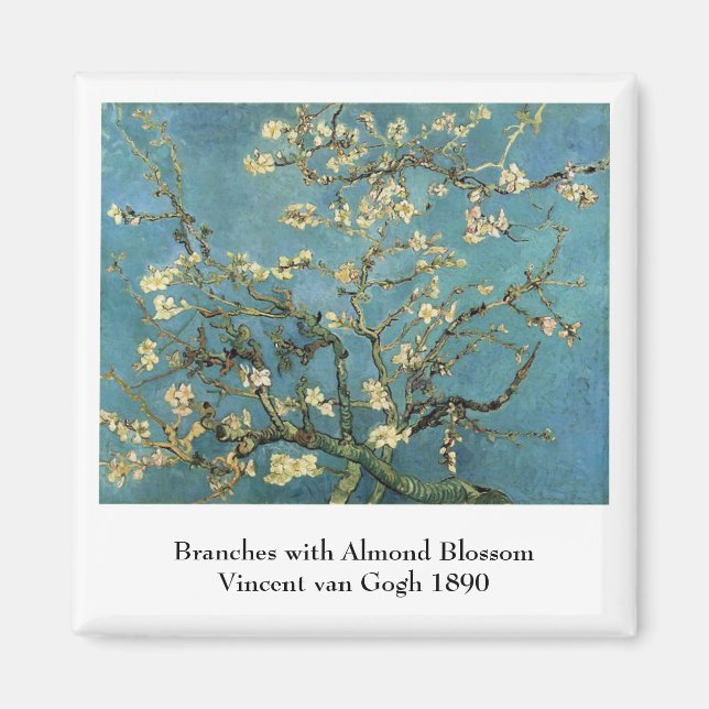 Aimant Branches avec fleurs d'amandes par Vincent van Gog (Devant)