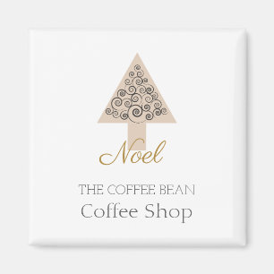 Aimant Branding Moderne de Café de Noël
