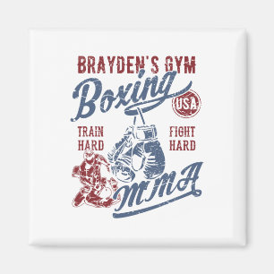 Aimant Brayden's Gym Boxing Mixed martial art Retro Desig