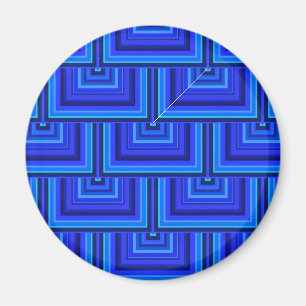 Aimant Brayures bleues carré motif