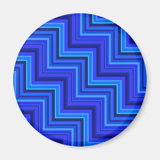 Aimant Brayures bleues escaliers motif (Devant)
