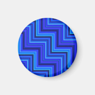 Aimant Brayures bleues escaliers motif