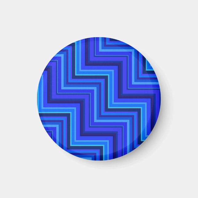 Aimant Brayures bleues escaliers motif (Devant)