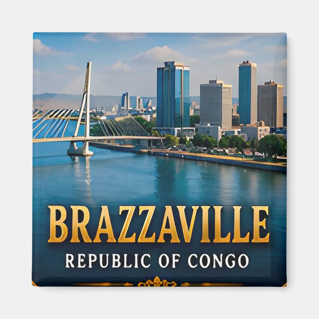 Aimant Brazzaville Congo River et Vie Urbaine Dynamique (Devant)