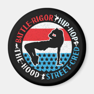 Aimant Break Dance Breakdancing Hip-Hop Dancer Girl