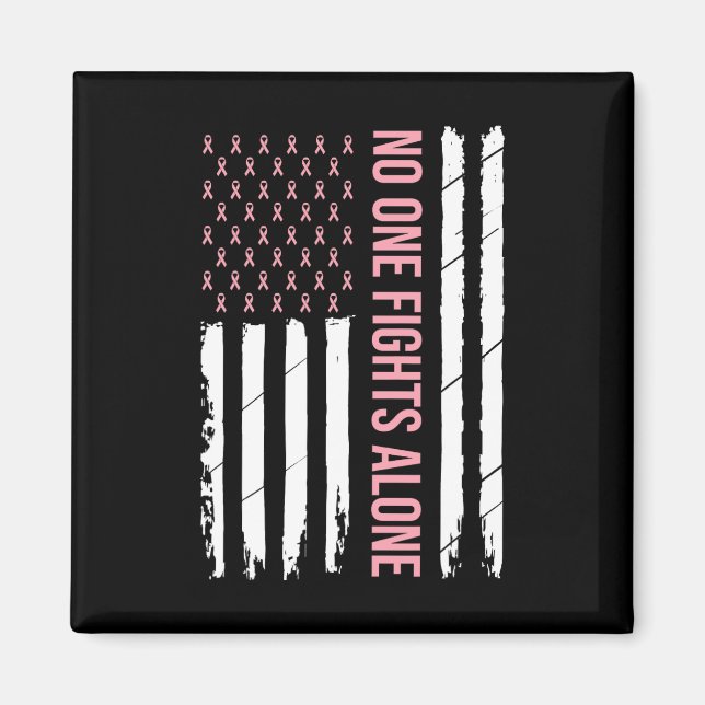 Aimant Breast Cancer Awareness Pink Ribbon Usa American F (Devant)