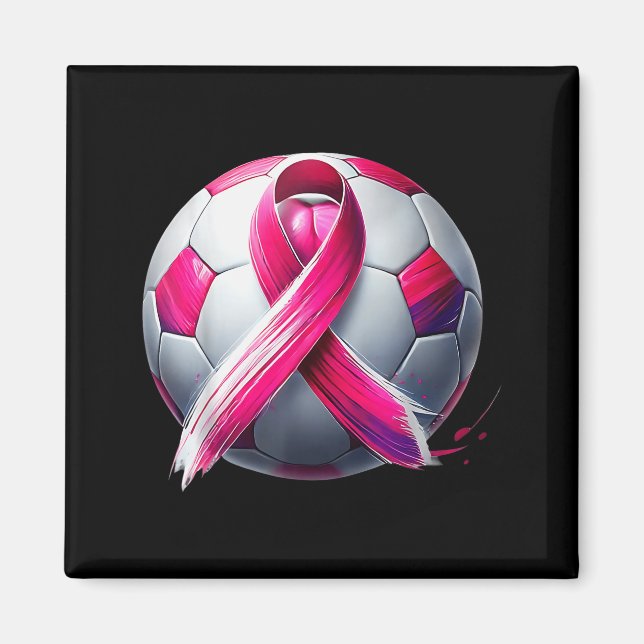 Aimant Breast Cancer Soccer Ball Nk Ribbon Kick For A  (Devant)