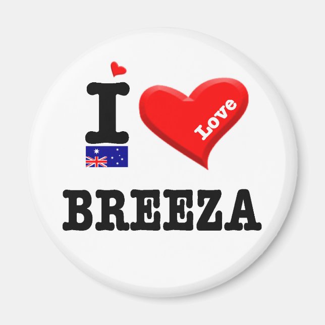Aimant BREEZA - I Love (Devant)