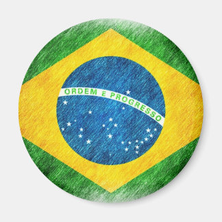 Aimant Brésil_Drapeau_Crayon_Peinture