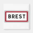 Brest, panneau routier, France