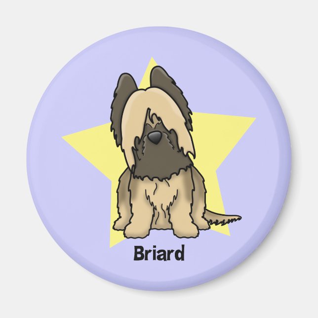 Aimant Briard étoile Kawaii (Devant)