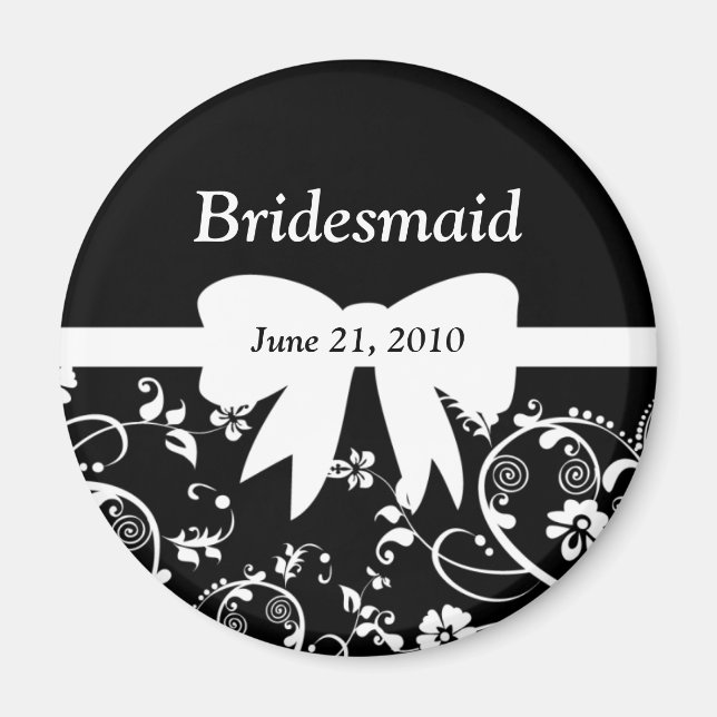 Aimant Bridal Swirls Bridal Party White (Devant)