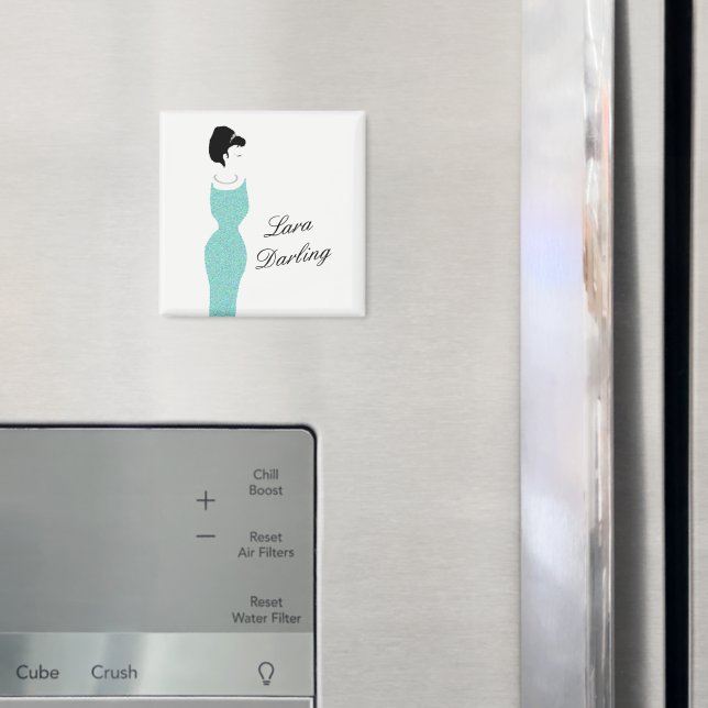 Aimant BRIDE & Bridesmaid Darling Tiara Party Personnalis (In situ (réfrigérateur))