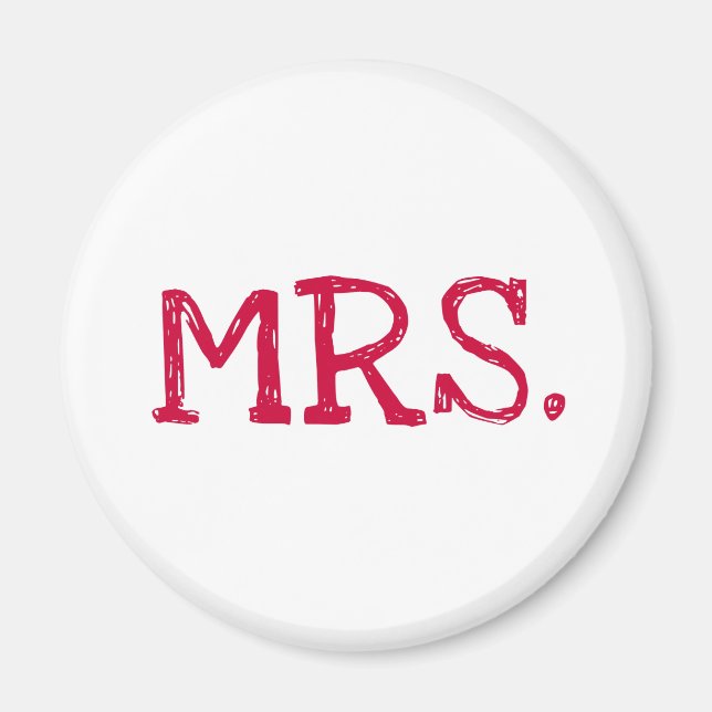 Aimant Bride Red Text Mme. (Devant)