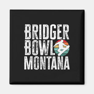 Aimant Bridger Bowl Montana Snowboard Snowboard Snowbo