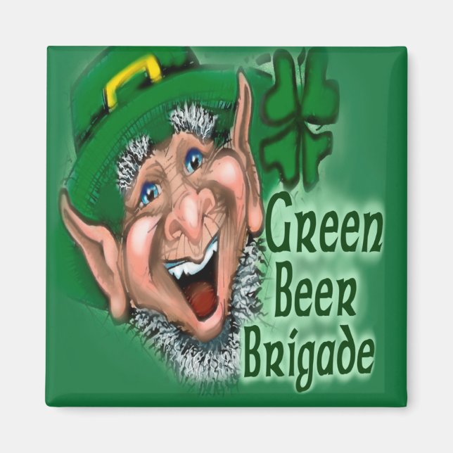 Aimant Brigade de la bière verte (Devant)