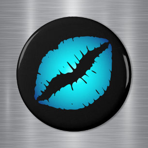 Aimant Bright Aqua Blue Ombre Lips Look