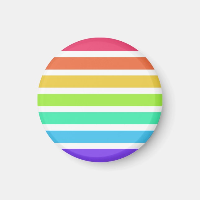 Aimant Bright rainbow stripes (Devant)