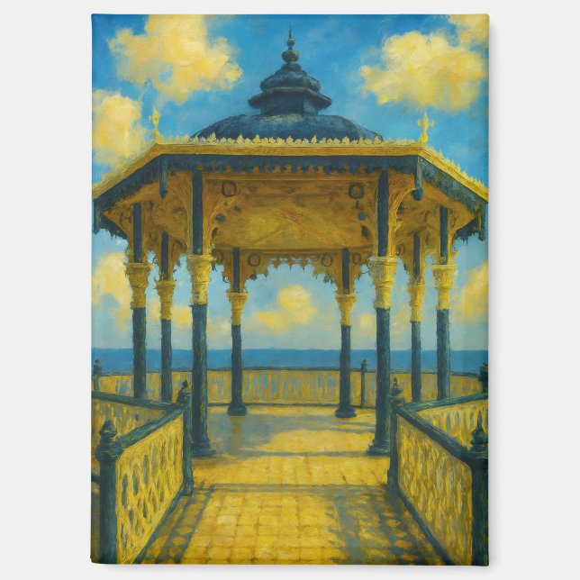 Aimant Brighton Bandstand Glow - Pavillon de bord de mer (Recto)