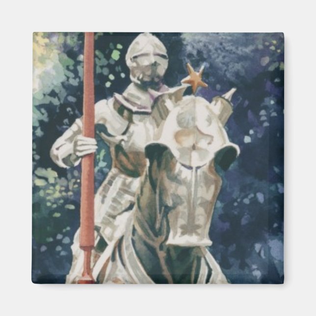 Aimant "Brillant Armor" Aquarelle Chevalier (Devant)