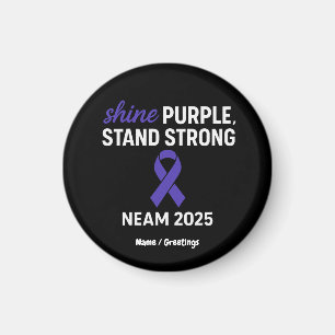 Aimant Brillant violet socle solide NEAM 2025 Epilepsie