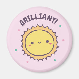 Aimant Brilliant mignon Sun Kids Motivationnel