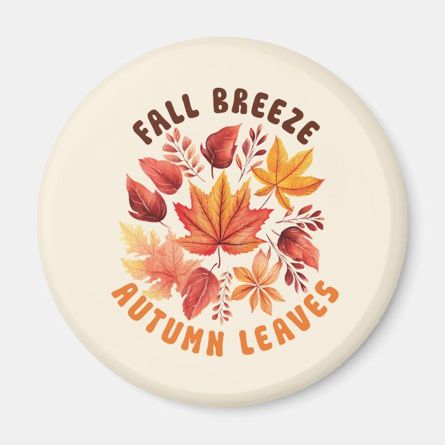 Aimant Brise D'Automne, Feuilles D'Automne - Charbon D'Au (Devant)