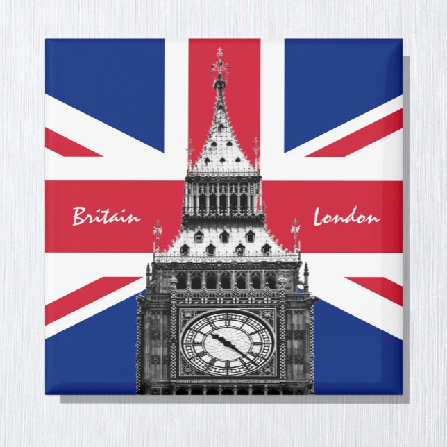 Aimant British Flag & Big Ben - Londres, Royaume-Uni /fan (Créateur téléchargé)