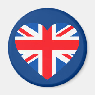 Aimant British Flag Heart Grande-Bretagne