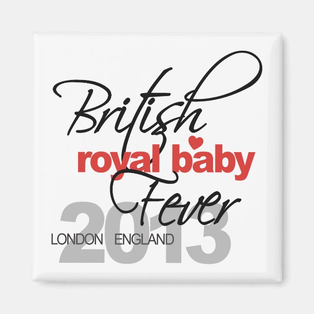 Aimant British Royal Baby Fever - Prince George (Devant)