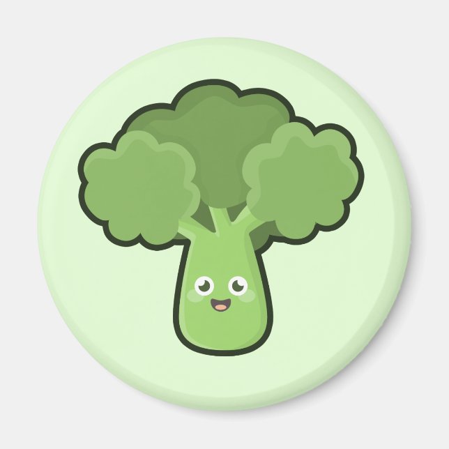 Aimant Brocoli Kawaii (Devant)