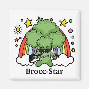 Aimant Brocoli vert Brocc, rock Star
