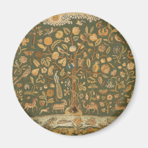 Aimant Broderie Anglaise Ancienne Arbre de Vie et Licorne