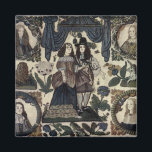 Aimant Broderie de perles Charles II et Sa Reine<br><div class="desc">Impression vintage de la Broderie de Beadwork de Charles II et sa reine Catherine de Braganza datant de plusieurs siècles. Catherine était la fille du roi Jean IV du Portugal et comme l'épouse du roi Charles II est devenue reine d'Angleterre, d'Écosse et d'Irlande de 1662 à 1685.</div>