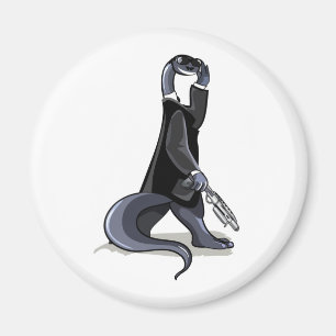 Aimant Brontosaurus Habillé Comme Un Personnage De Film.