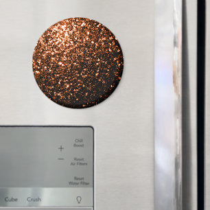 Aimant Bronze cuivre brun orange faux scintillements pail