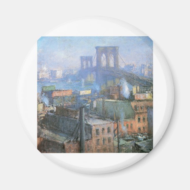 Aimant Brooklyn Bridge, East River, vers 1916 (Devant)