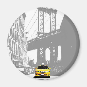 Aimant Brooklyn Bridge Nyc New York City Taxi jaune