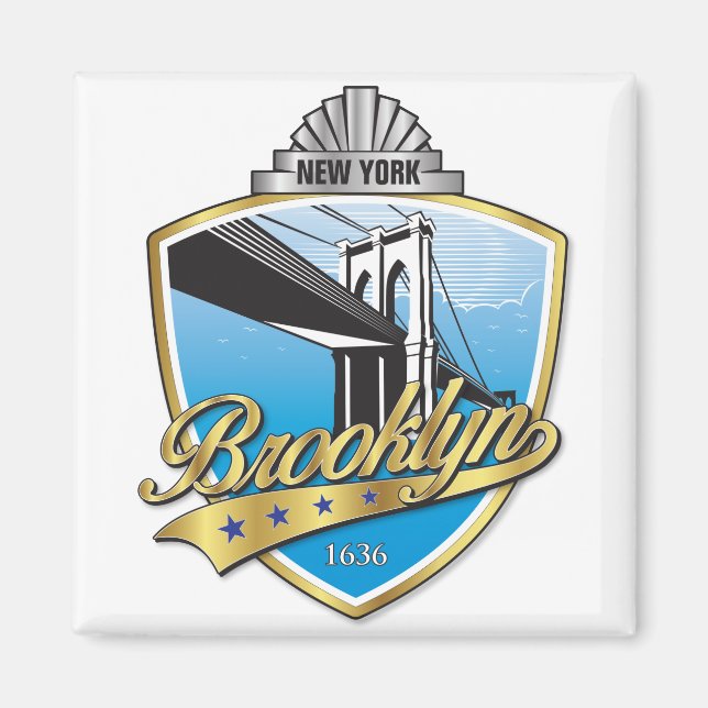 Aimant Brooklyn Design Gold (Devant)