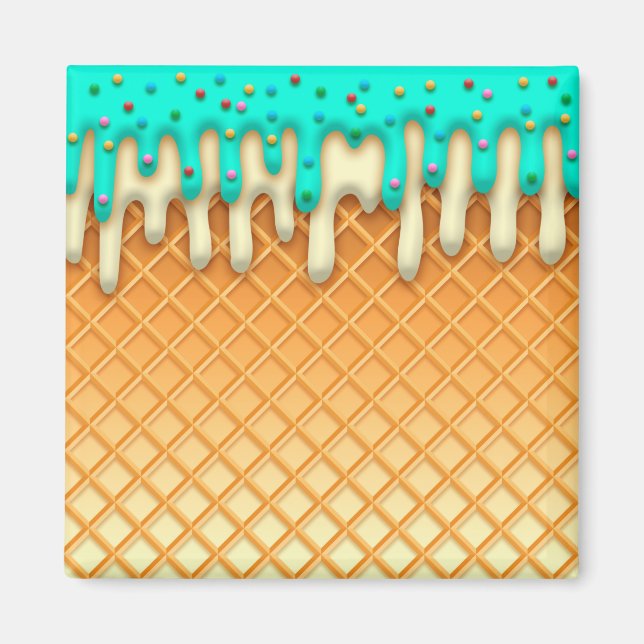 Aimant Brosse à cône de crème glacée avec arrosage (Devant)