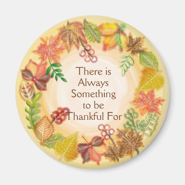 Aimant Brosse de feuillage d'automne pour Thanksgiving (Devant)