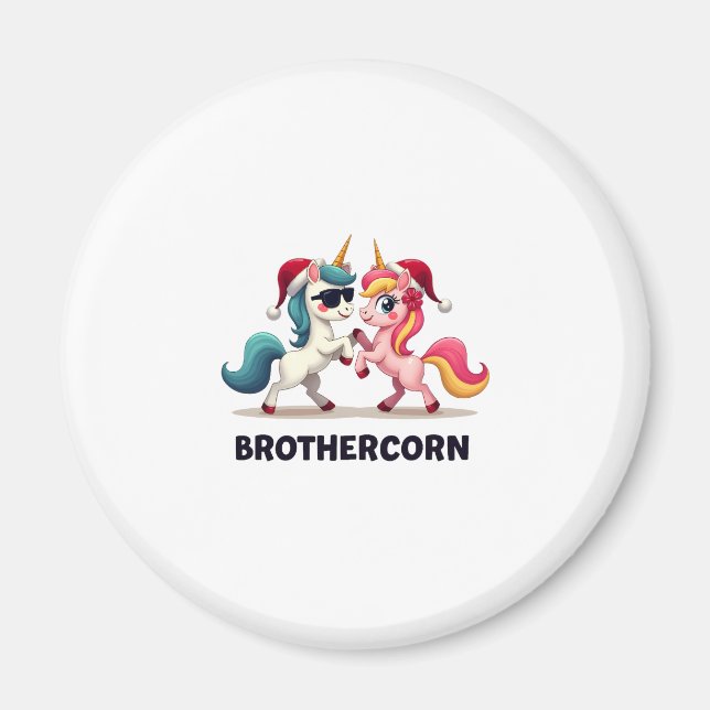 Aimant Brother-corn Unicorn Matching Family Pajama Christ (Devant)